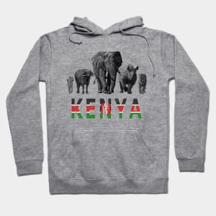 Kenya Wildlife Big Five for Kenya Safari Fans Hoodie
